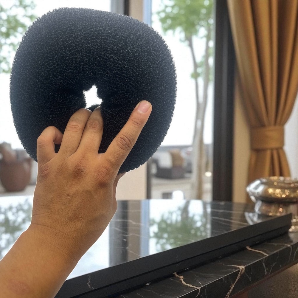 Large 7 Inch Hair Donut Bun Shaper – Pack of 3 Professional Updo Accessories
